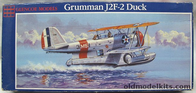 Glencoe 1/52 Grumman J2F-2 Duck - (J2F2), 4101 plastic model kit